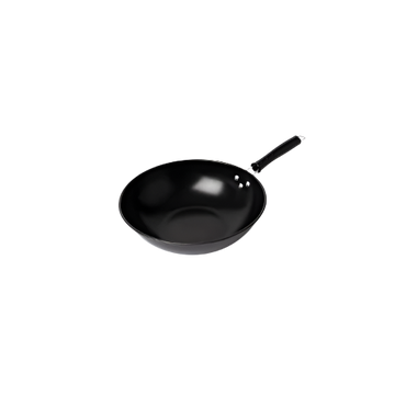 Open Kitchen 30cm Black Non-Stick Wok – Lightweight Stir Fry Pan with Handle